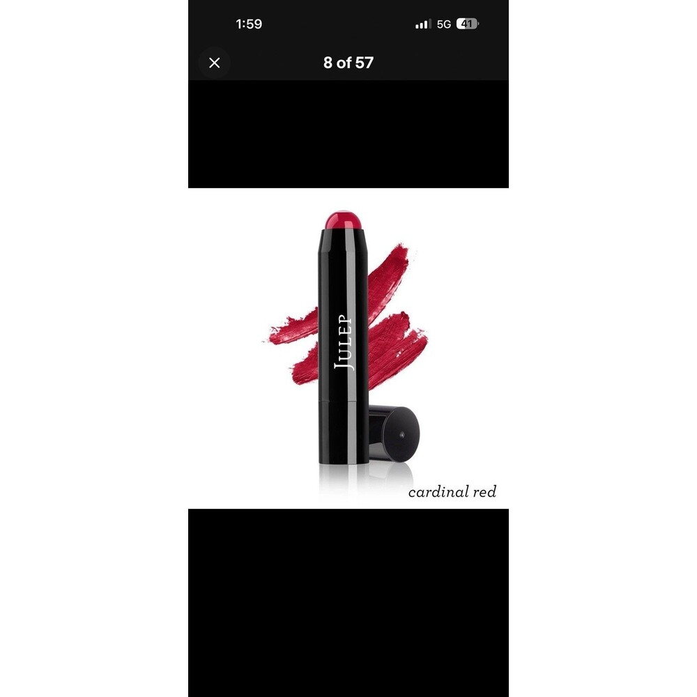 Julep It's Balm CARDINAL RED Plush Pout Full-Coverage Lip Crayon FREE SHIPPING!